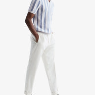 REISS Cromer striped woven polo shirt